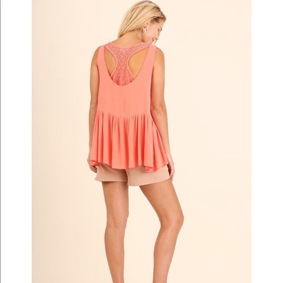 Umgee Babydoll Top Lace T-back NWT - Picture 3 of 7